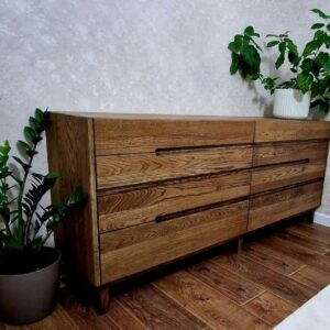 Комод  из массива  бука/дуба/ясеня коллекция 180см Hewio цвет "ВЕНГЕ"